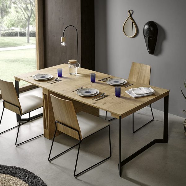 Mesa de comedor, polivalente, sillas, Muebles Yugar