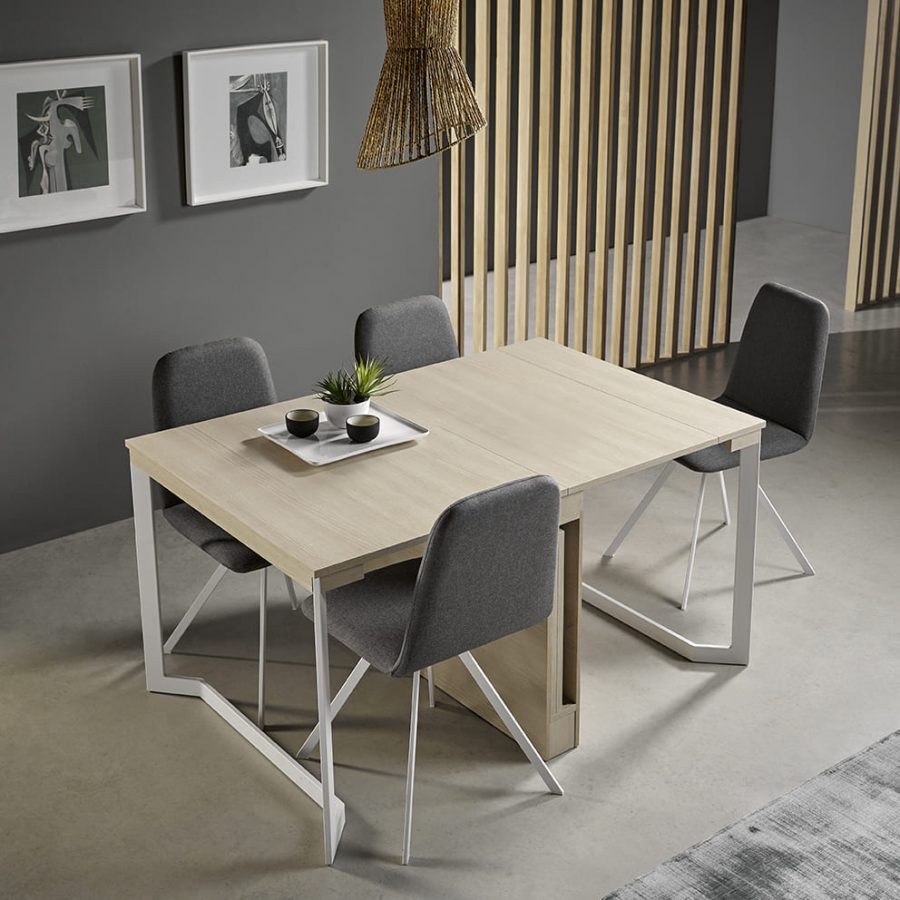 Mesa de comedor, polivalente, sillas, Muebles Yugar